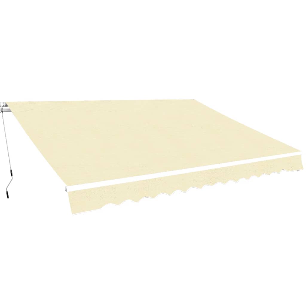 vidaXL Toldo dobrável manual 400 cm azul/branco