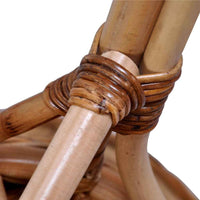 vidaXL Cadeiras de jantar para exterior 2 pcs vime genuíno castanho