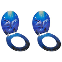 vidaXL Assento de sanita com tampa design simples MDF branco