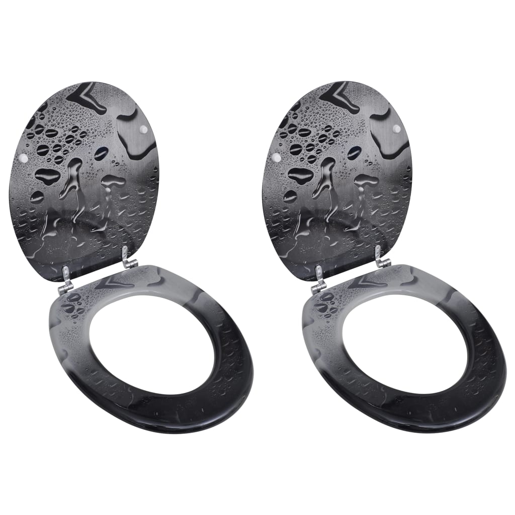 vidaXL Assento de sanita com tampa design simples MDF branco