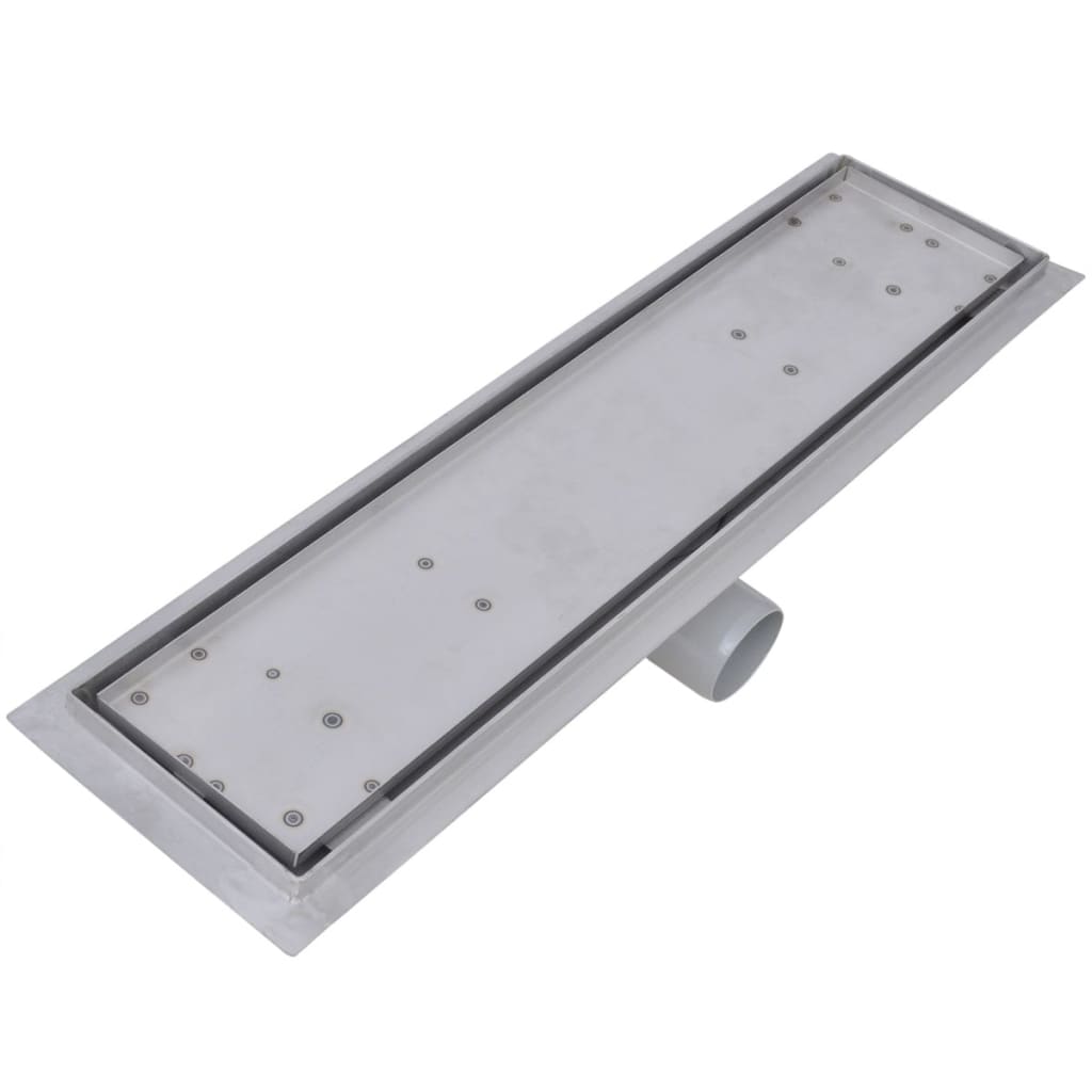 VidaXL Dreno de chuveiro linear 2 pcs 530x140 mm aço inoxidável