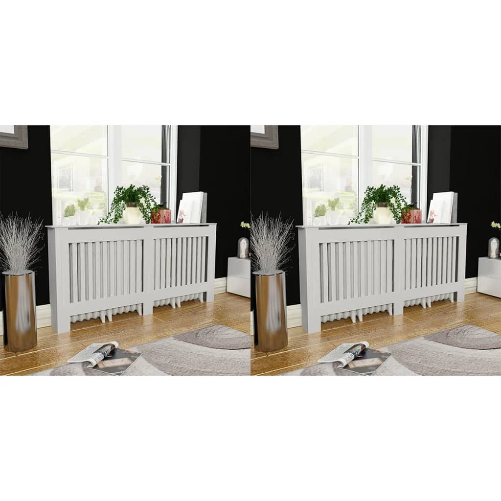 Capa de aquecedor / armário de aquecimento 112 cm, MDF branco
