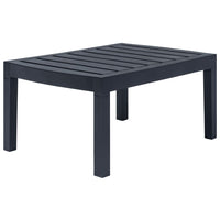 vidaXL 4 pcs conjunto lounge para exterior plástico antracite