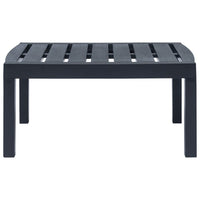 vidaXL 4 pcs conjunto lounge para exterior plástico antracite