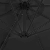 vidaXL Guarda-sol de jardim com base portátil cinzento-acastanhado