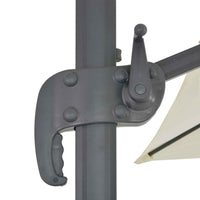 vidaXL Guarda-sol de jardim com base portátil areia