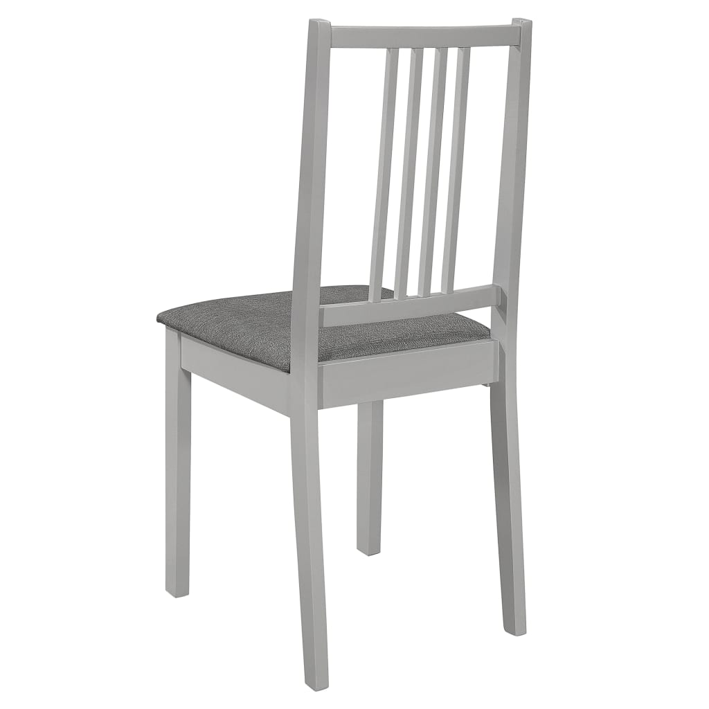 vidaXL 5 pcs conjunto de jantar MDF cinzento