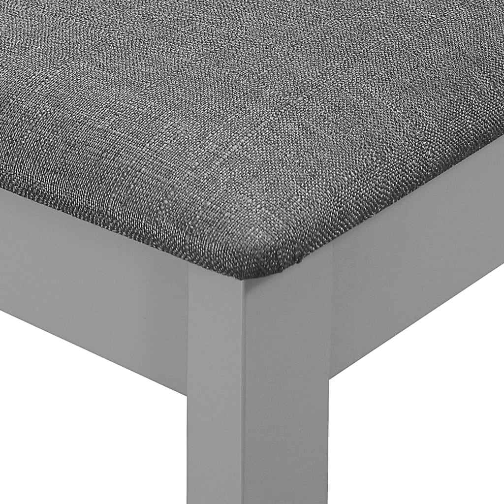 vidaXL 5 pcs conjunto de jantar MDF cinzento