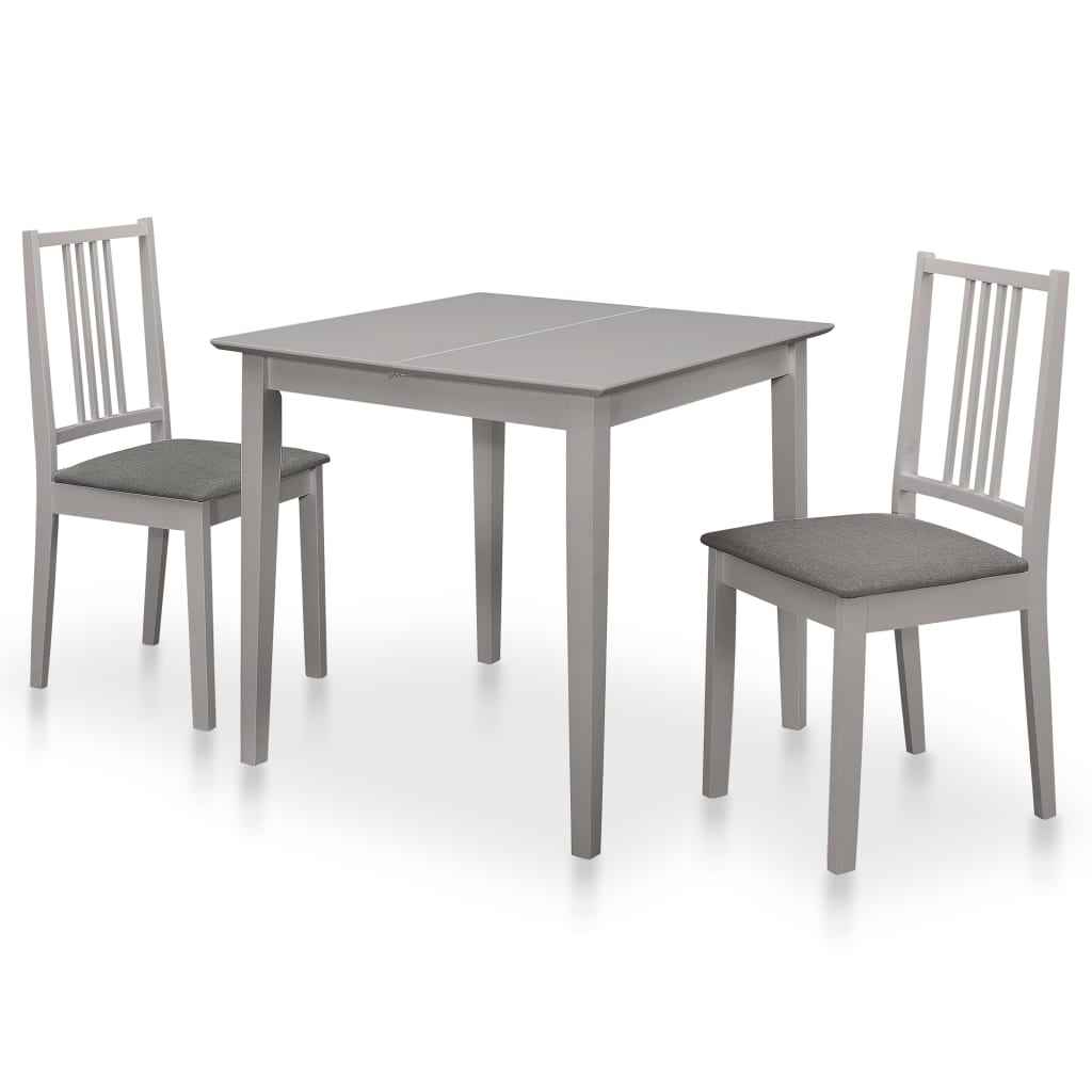 vidaXL 5 pcs conjunto de jantar MDF cinzento