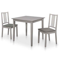 vidaXL 5 pcs conjunto de jantar MDF cinzento