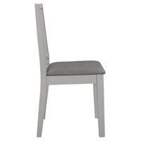 vidaXL 5 pcs conjunto de jantar MDF cinzento