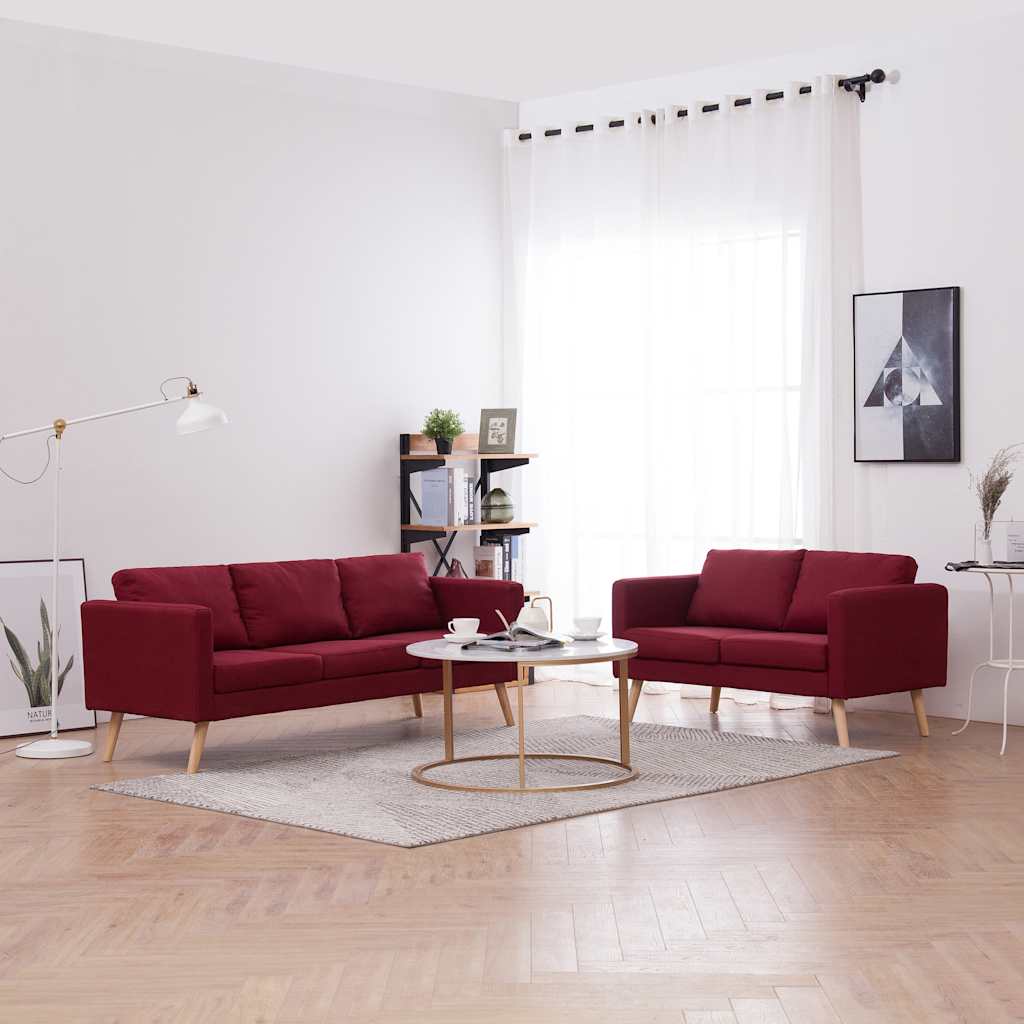 vidaXL Sofá de 2 lugares em tecido cinzento claro