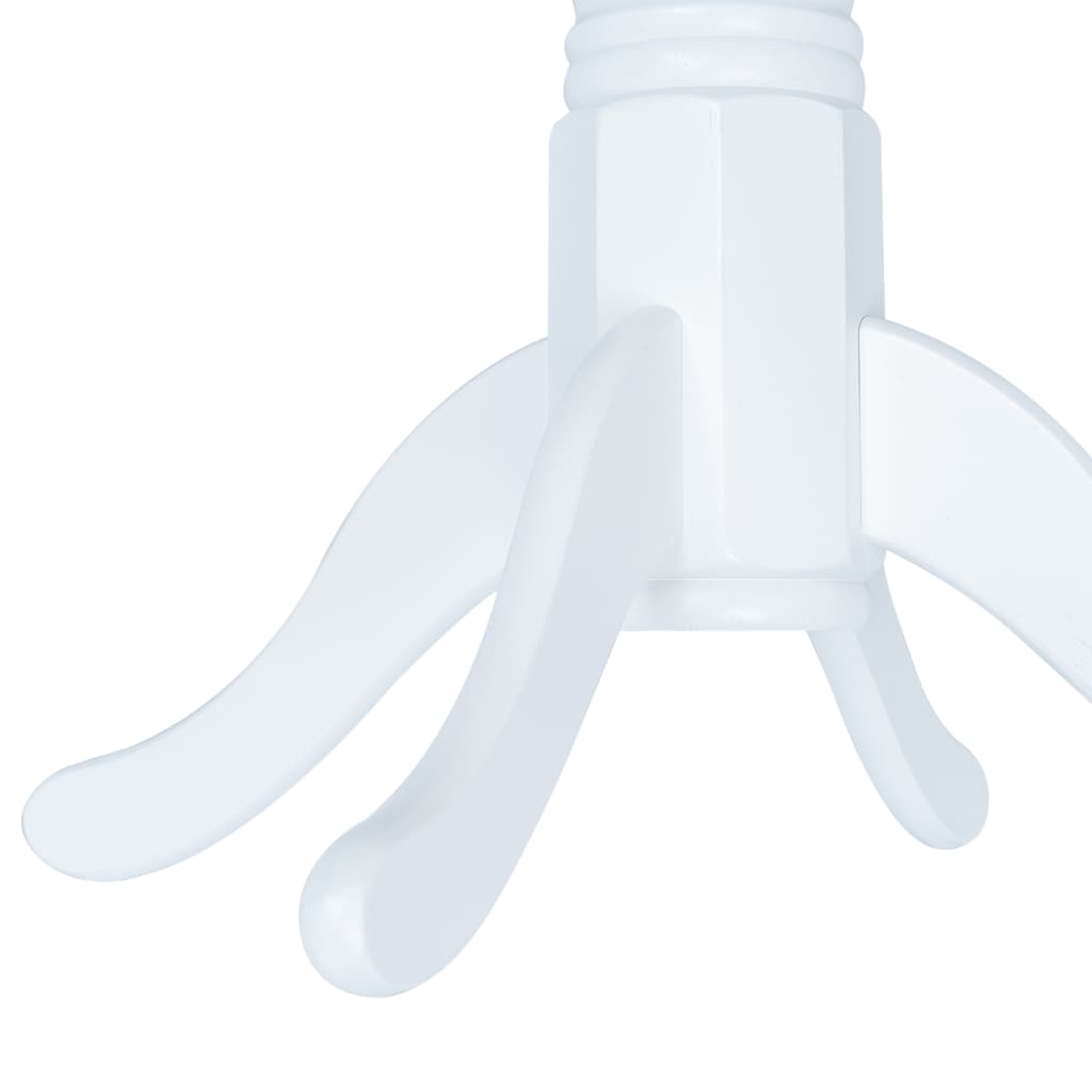 vidaXL 5 pcs conjunto de jantar madeira seringueira maciça branco