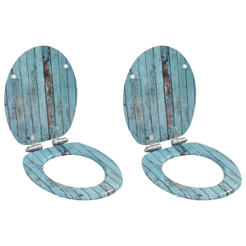 vidaXL Assento de sanita com tampa design simples MDF branco