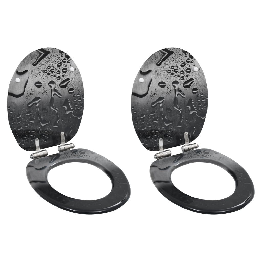 vidaXL Assento de sanita com tampa design simples MDF branco