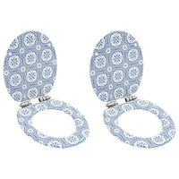 vidaXL Assento de sanita com tampa design simples MDF branco