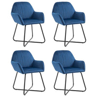 vidaXL Cadeiras de jantar 2 pcs veludo azul