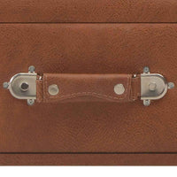 vidaXL Banco com gavetas 80 cm couro artificial castanho