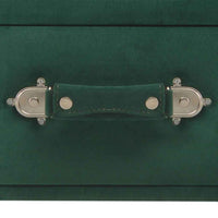 vidaXL Banco com gavetas 80 cm veludo verde