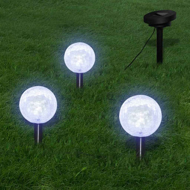 vidaXL Candeeiros de jardim 6 pcs LED com estacas e painéis solares