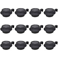 vidaXL Candeeiros solares de exterior LED para vedações 12 pcs preto