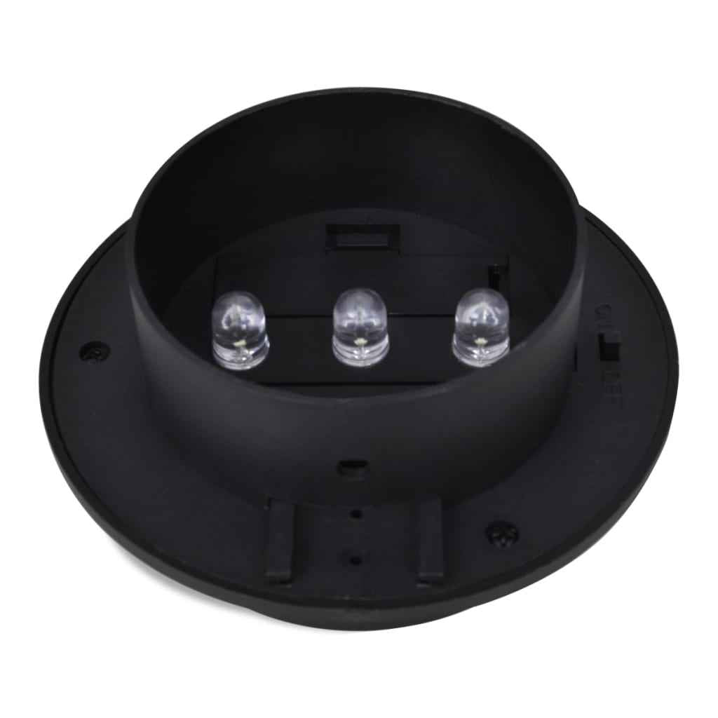 vidaXL Candeeiros solares de exterior LED para vedações 12 pcs preto