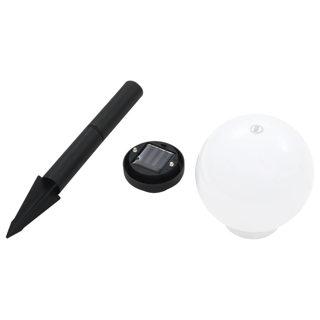 vidaXL Candeeiro solar de exterior LED 8 pcs esférico 15 cm RGB