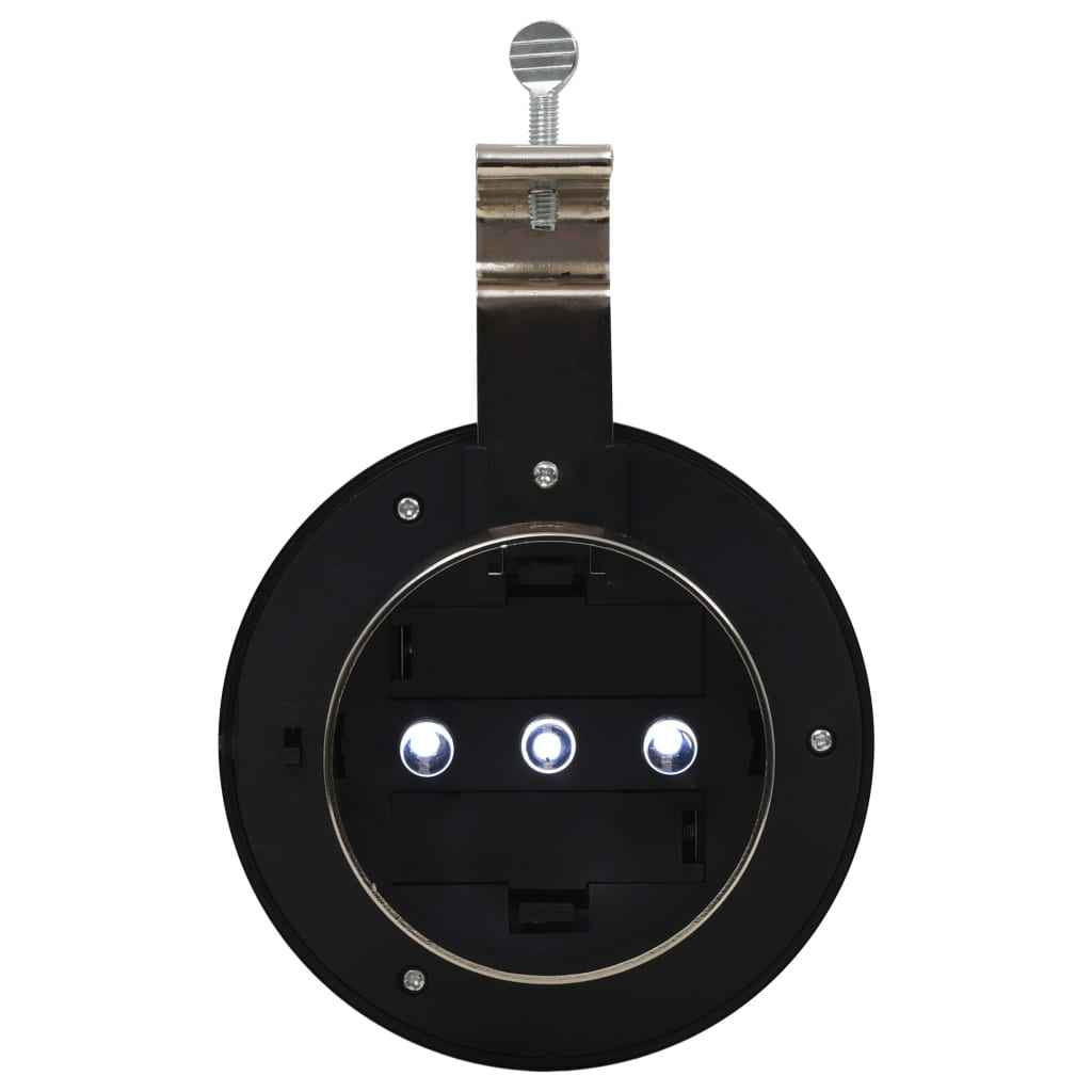 vidaXL Candeeiro de exterior solar LED 12 pcs branco redondo 12 cm