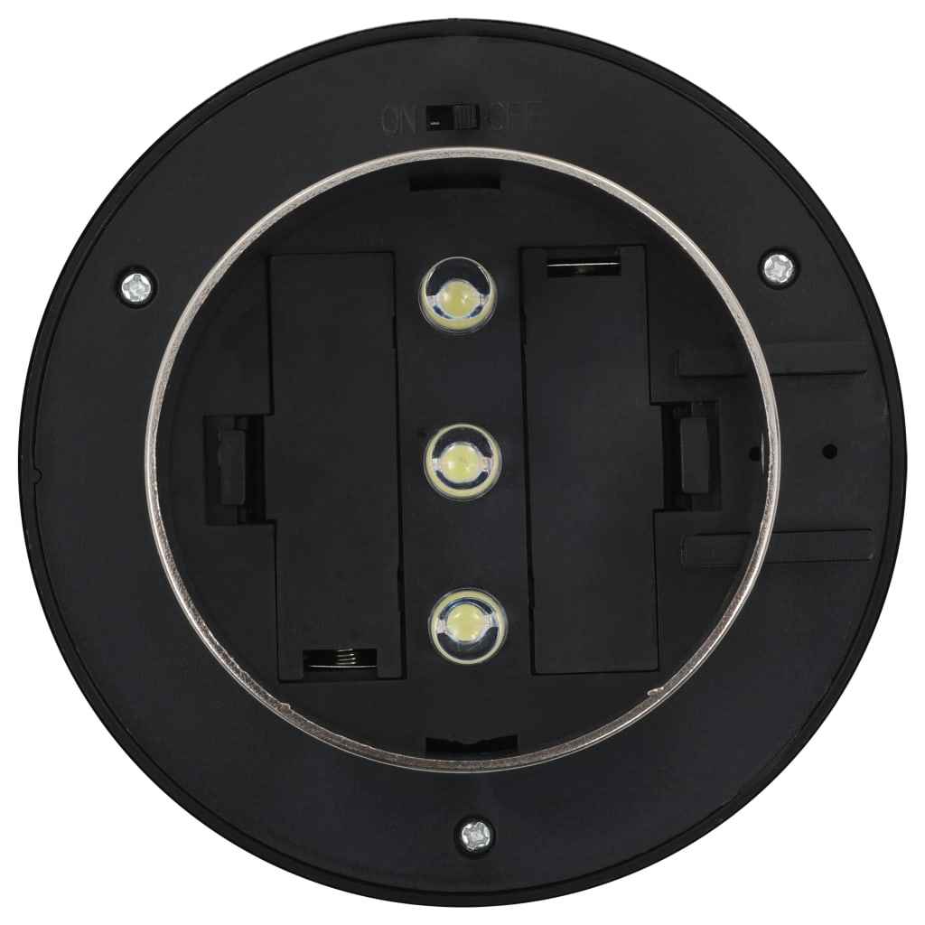 vidaXL Candeeiro de exterior solar LED 12 pcs branco redondo 12 cm