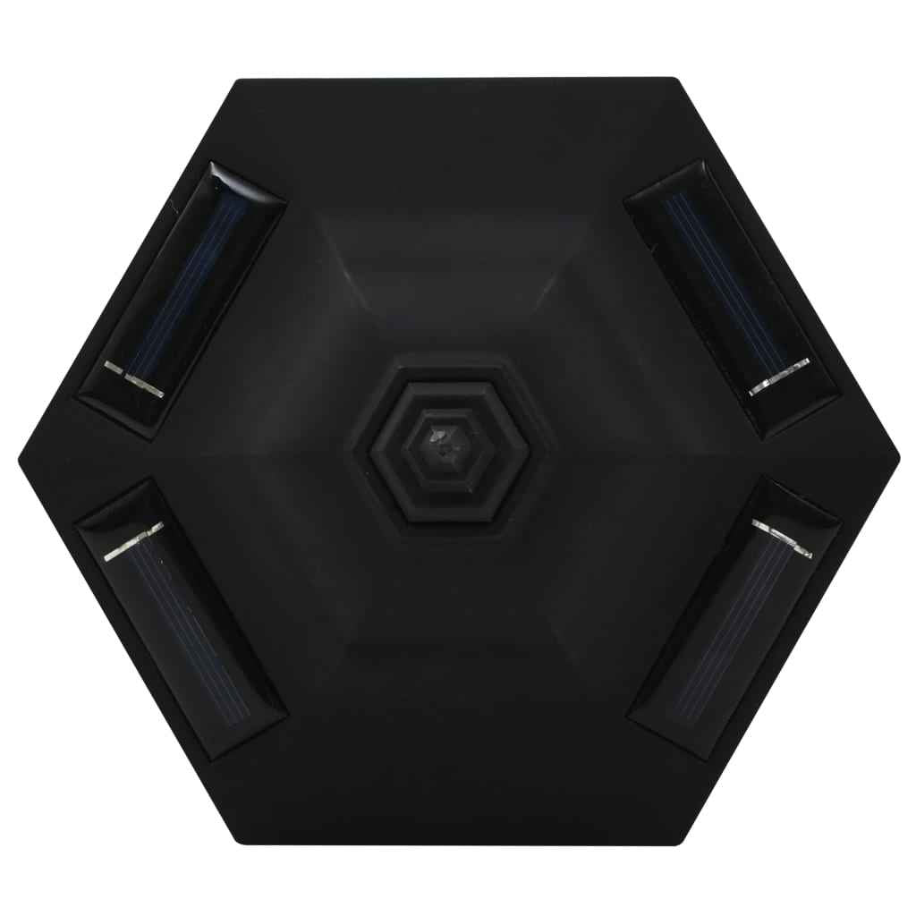 vidaXL Candeeiro solar LED de exterior 6 pcs preto