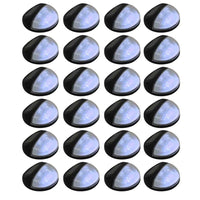 vidaXL Candeeiro de parede solar LED de exterior 24 pcs preto redondo