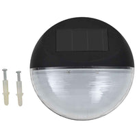 vidaXL Candeeiro de parede solar LED de exterior 24 pcs preto redondo
