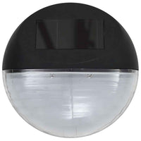 vidaXL Candeeiro de parede solar LED de exterior 24 pcs preto redondo