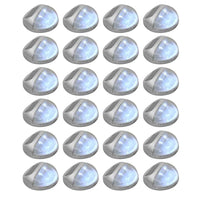 vidaXL Candeeiro de parede solar LED de exterior 24 pcs preto redondo