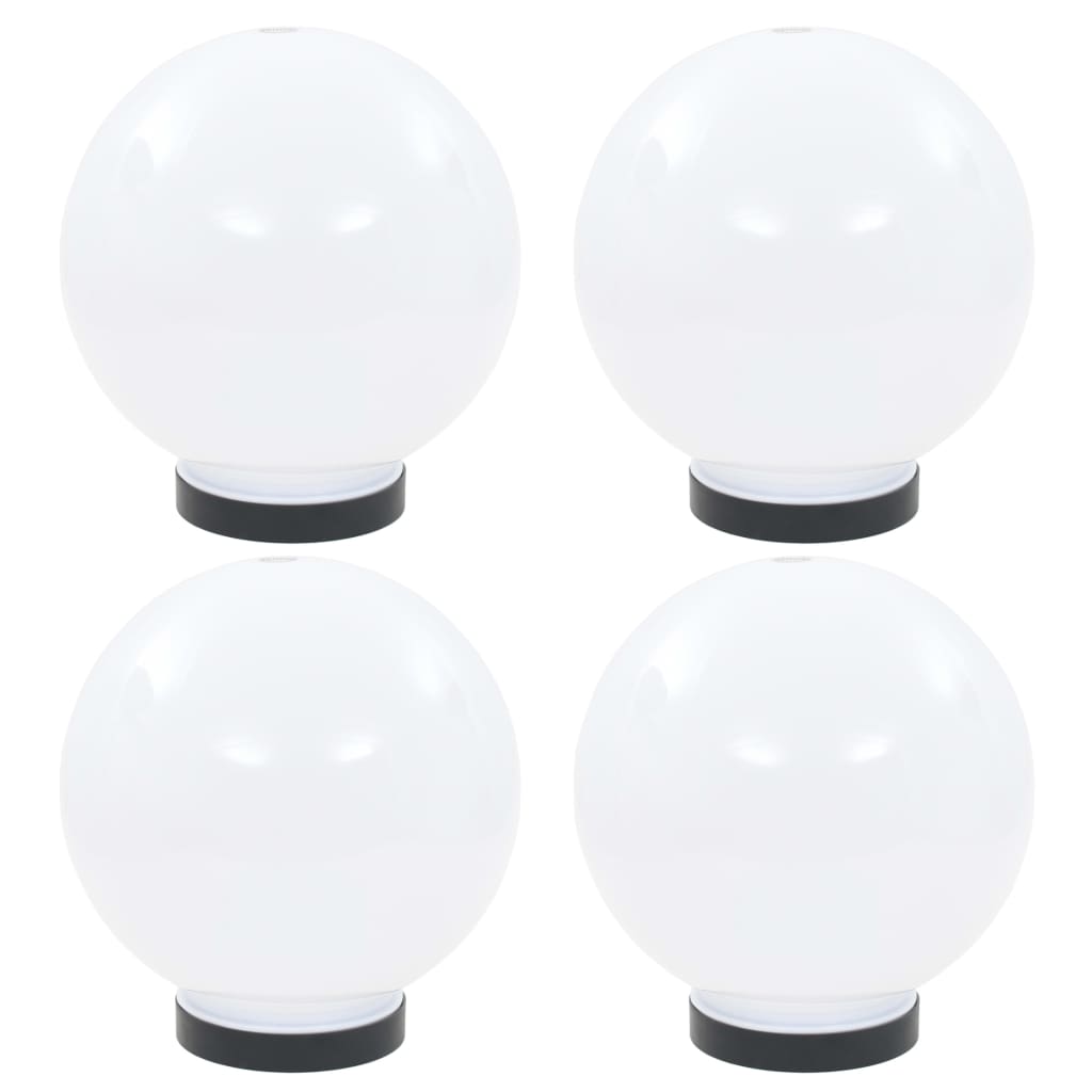 vidaXL Candeeiros esféricos LED 4 pcs 20 cm PMMA