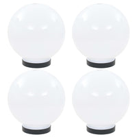 vidaXL Candeeiros esféricos LED 4 pcs 20 cm PMMA