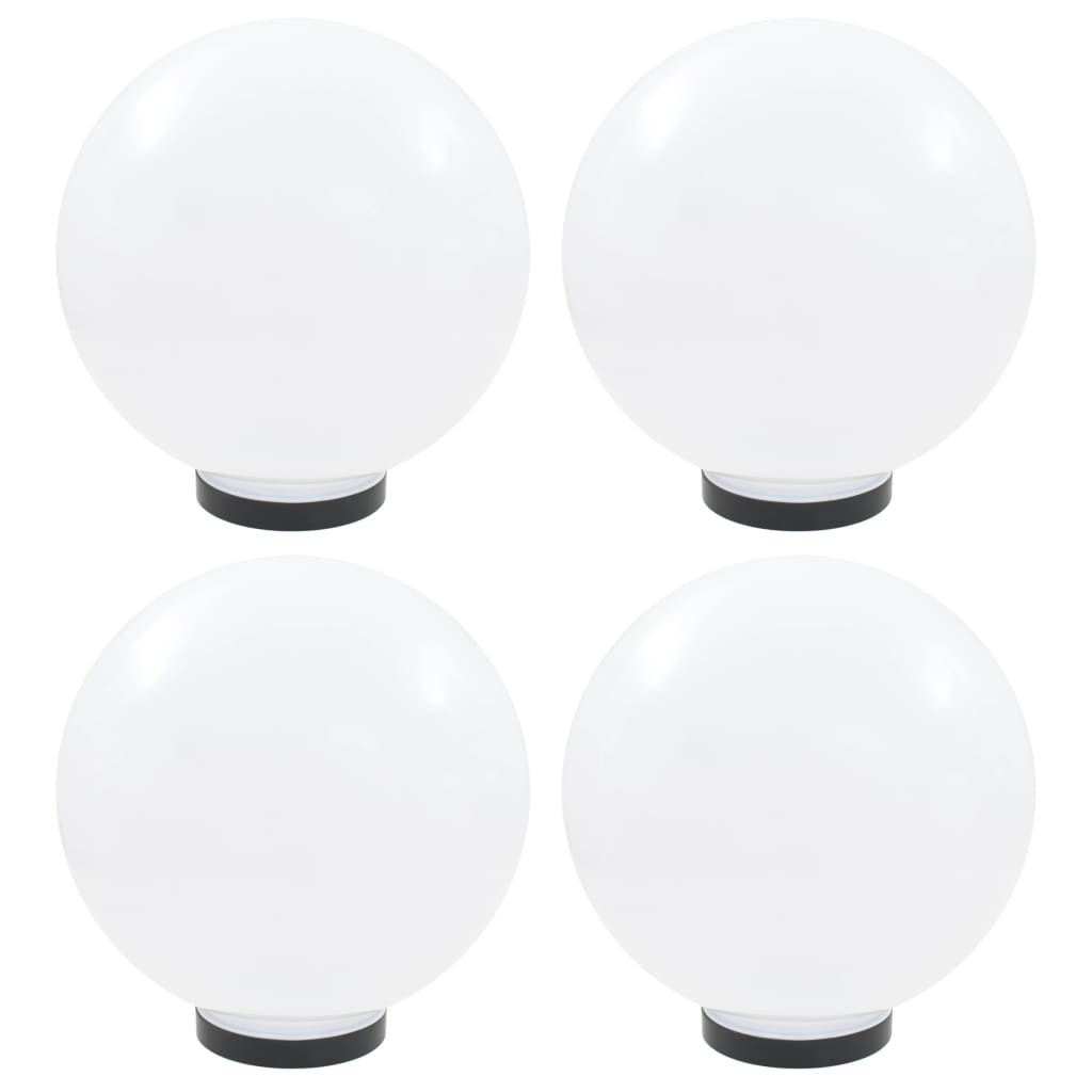 vidaXL Candeeiros esféricos LED 4 pcs 20 cm PMMA