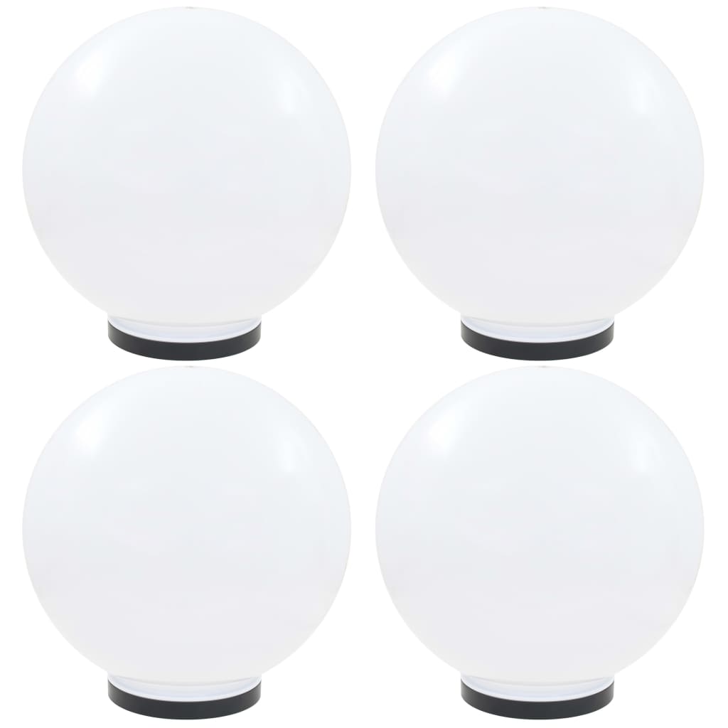 vidaXL Candeeiros esféricos LED 4 pcs 20 cm PMMA