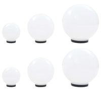 vidaXL 6 pcs conjunto de candeeiros esféricos LED 20/30/40 cm PMMA