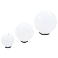 vidaXL 6 pcs conjunto de candeeiros esféricos LED 20/30/40 cm PMMA