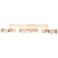 vidaXL 6 pcs conjunto lounge de jardim paletes madeira cinzento