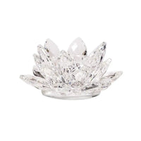 Porta-velas Flor de Lotus em Cristal