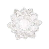 Porta-velas Flor de Lotus em Cristal