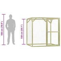 vidaXL Galinheiro 1,5x1,5x1,5 m madeira de pinho impregnada