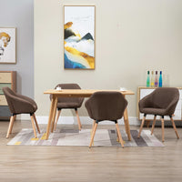 vidaXL Cadeiras de jantar 4 pcs tecido cinzento-escuro