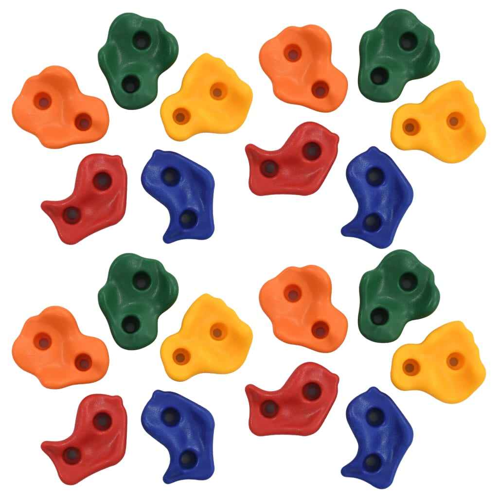 vidaXL Pedras de escalada 20 pcs multicor PE