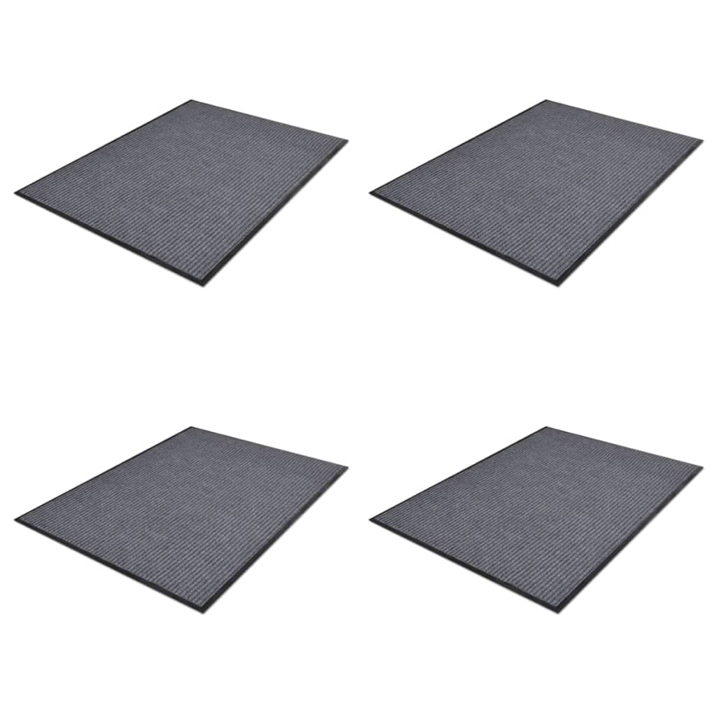 vidaXL Tapetes de porta PVC 2 pcs 90x60 cm cinzento
