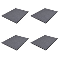 vidaXL Tapetes de porta PVC 2 pcs 90x60 cm cinzento