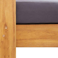 vidaXL 4 pcs conjunto lounge jardim c/ almofadões creme acácia maciça