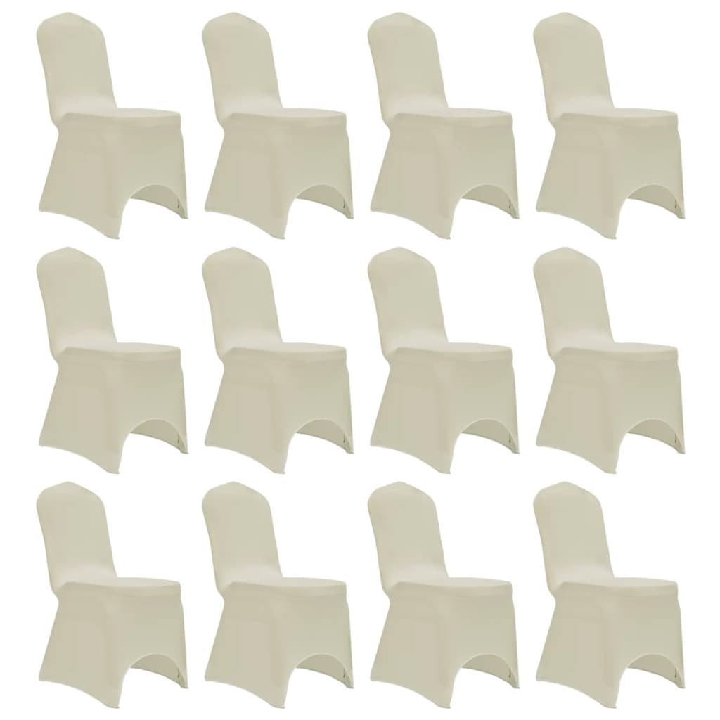 vidaXL Capa extensível para cadeira 4 pcs branco